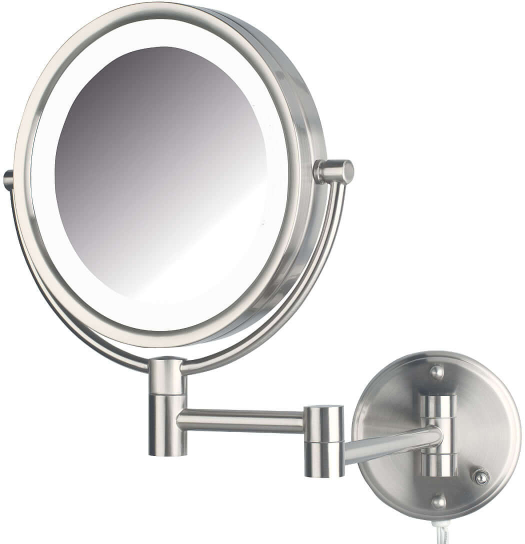 Reversible 8X/1X LED Plug-In Makeup Mirror - Jerdon Style