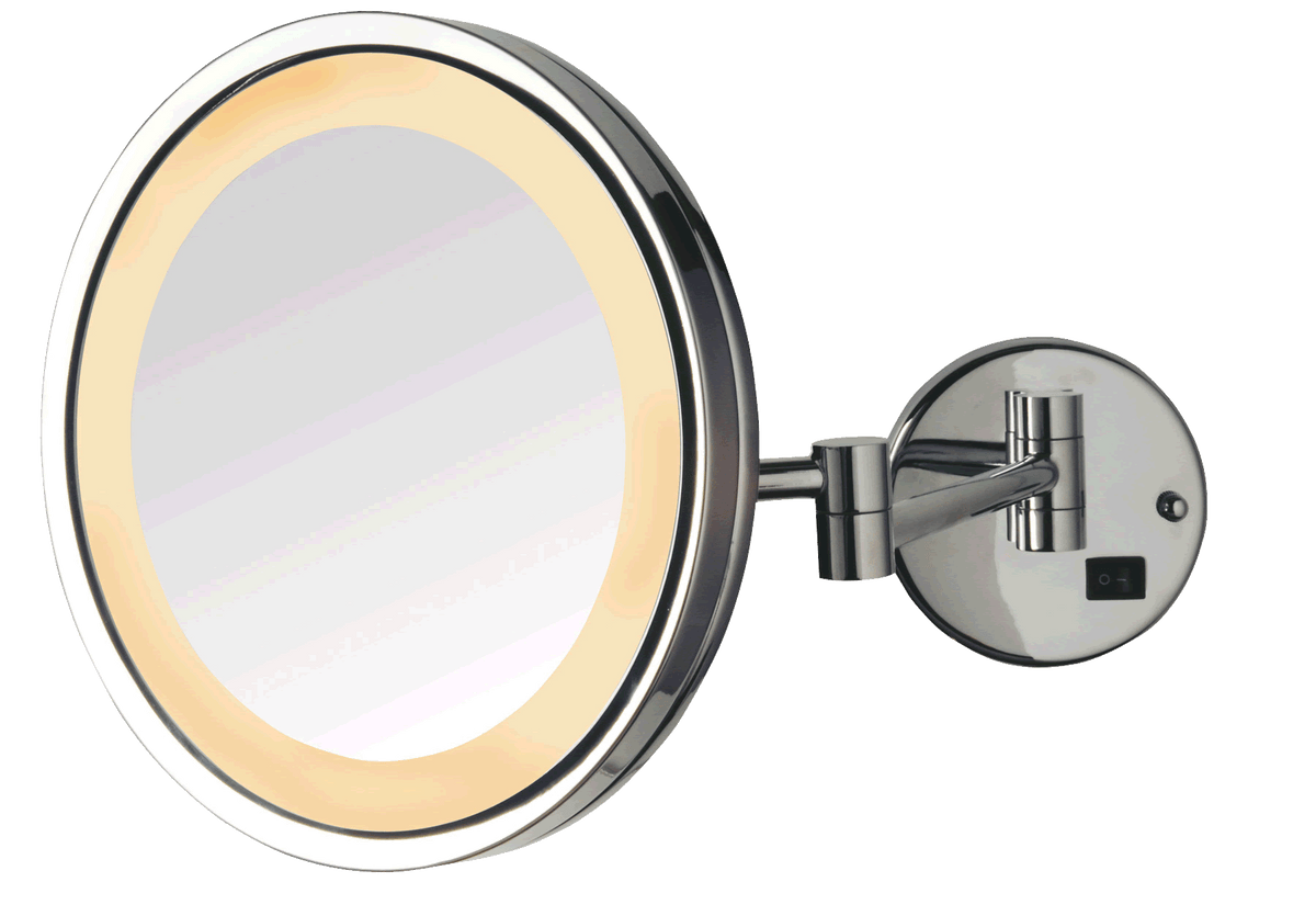 Jerdon Style HL1015NL LED Makeup mirror has a 9.5" diameter