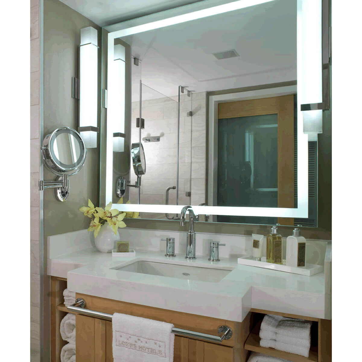 Electric Mirror Integrity+AVA Adjustable Color LED Bathroom Mirror with LED Border, 10 Sizes