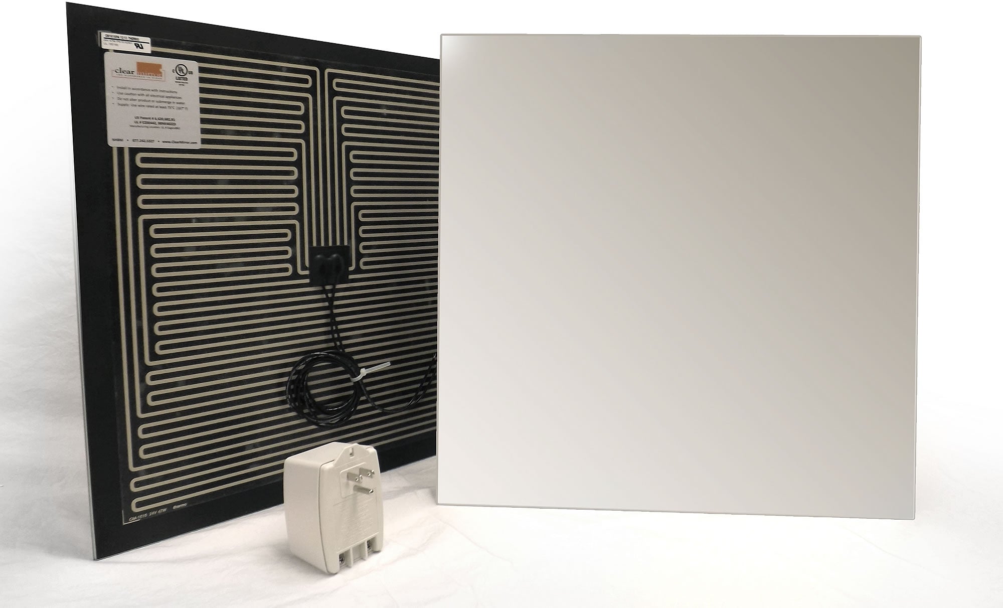 ClearMirror Fogless Electrically Heated Permanent Shower Mirror - 3 Sizes