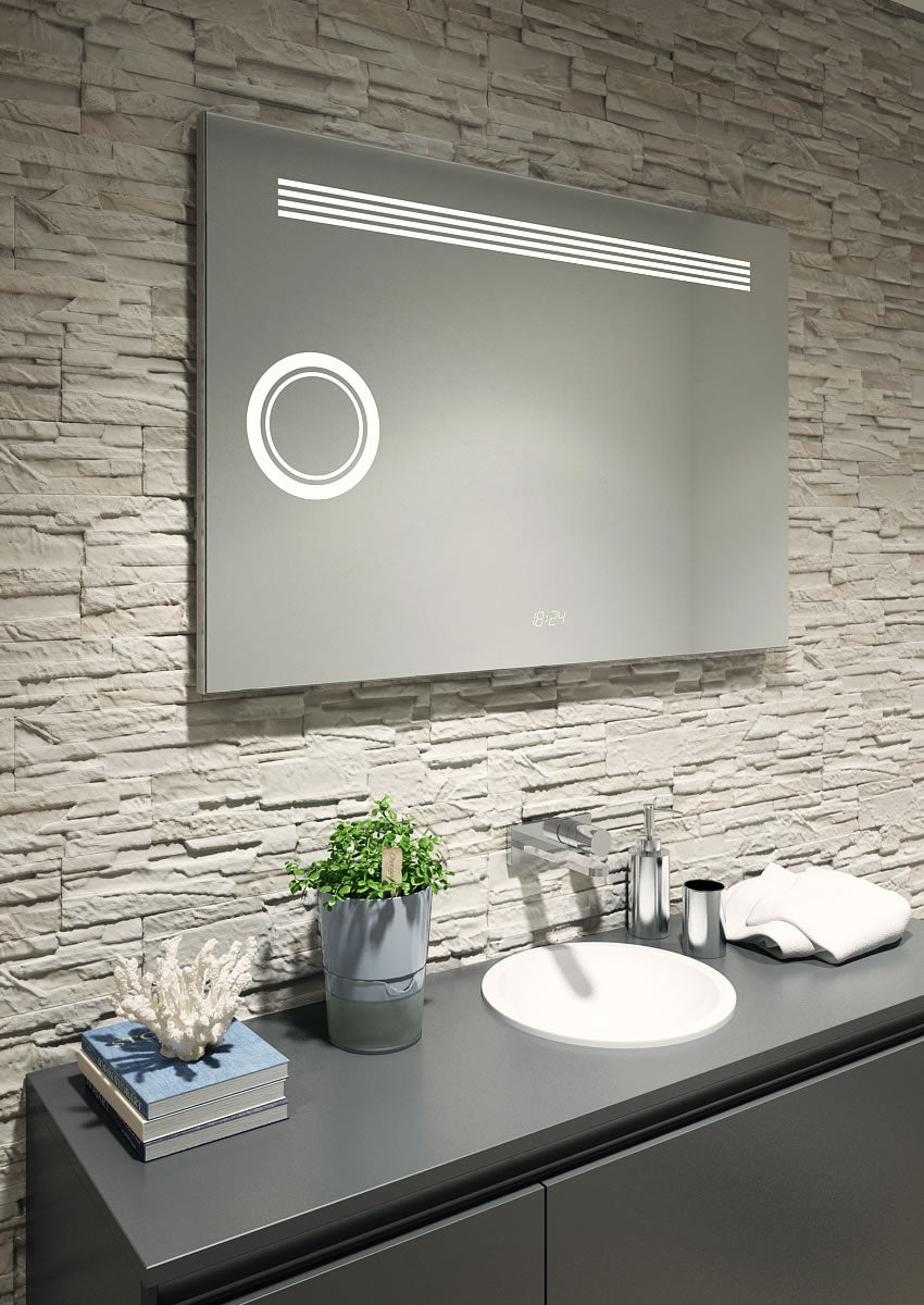 Aamsco UNICO 4 - Quadruple Light Bands, a 10x Inset Magnifying Mirror, and More - Perfect Makeup Mirrors