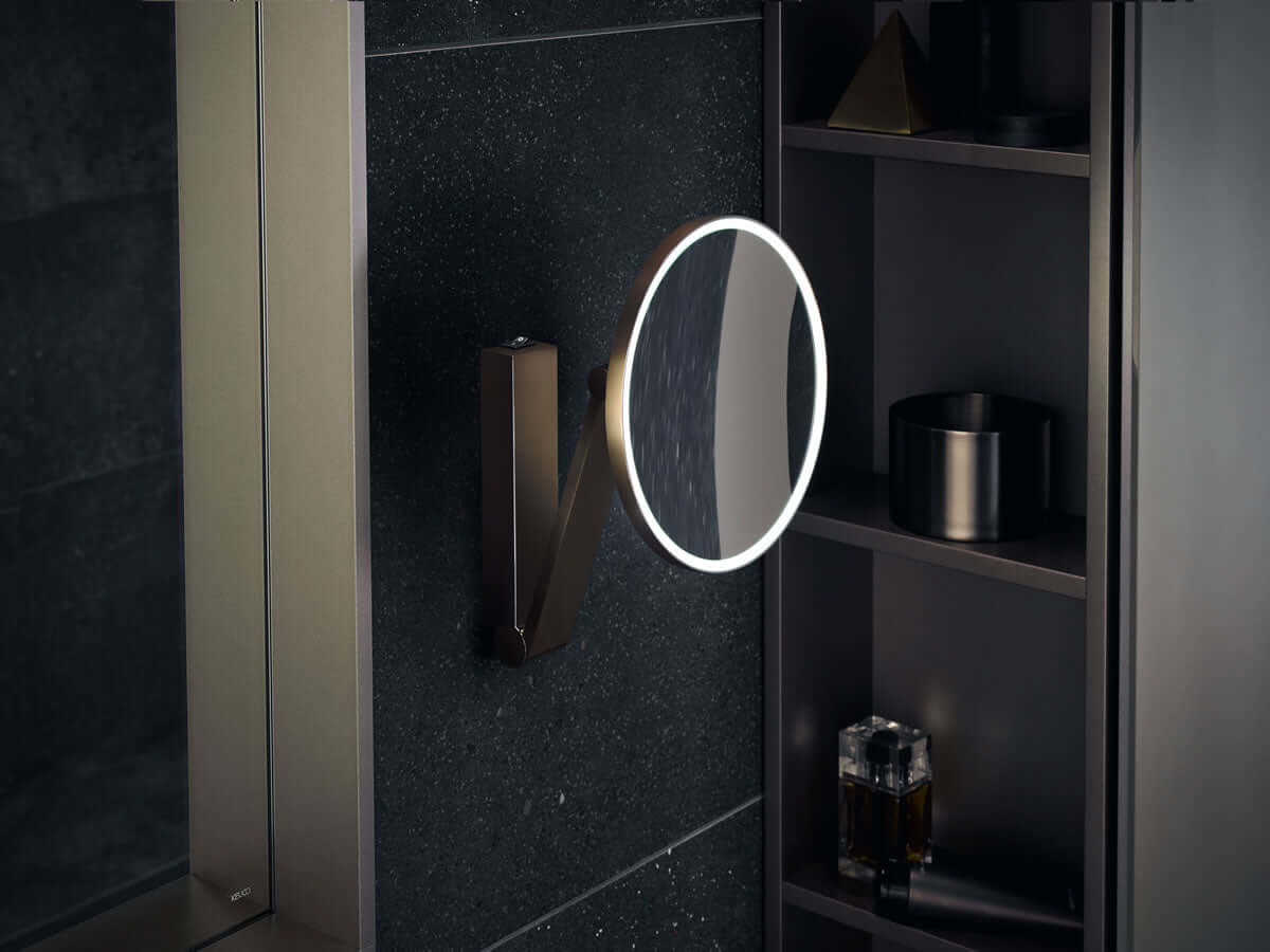 KEUCO 5x Hardwired Round 6,500k (Whie Daylight) LED Cosmetic Mirror - 4 Finishes