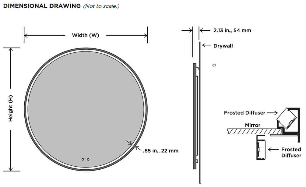 Electric Mirror Brilliance LED Backlit Mirror - 3 Sizes