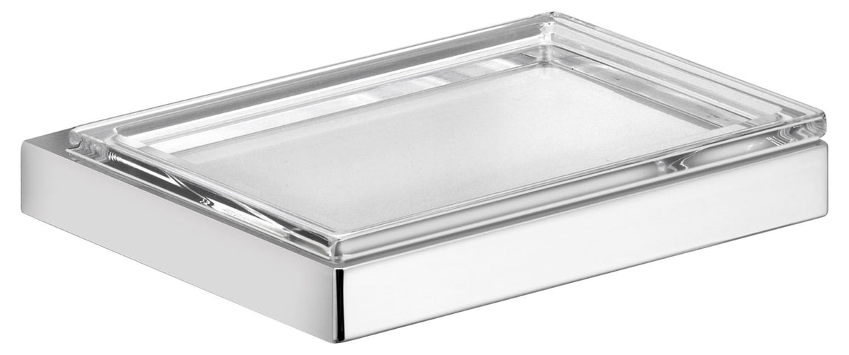 Edition 11 Soap Dish with Crystal Insert for Counter or Wall-Mount, 4 Finishes - Keuco