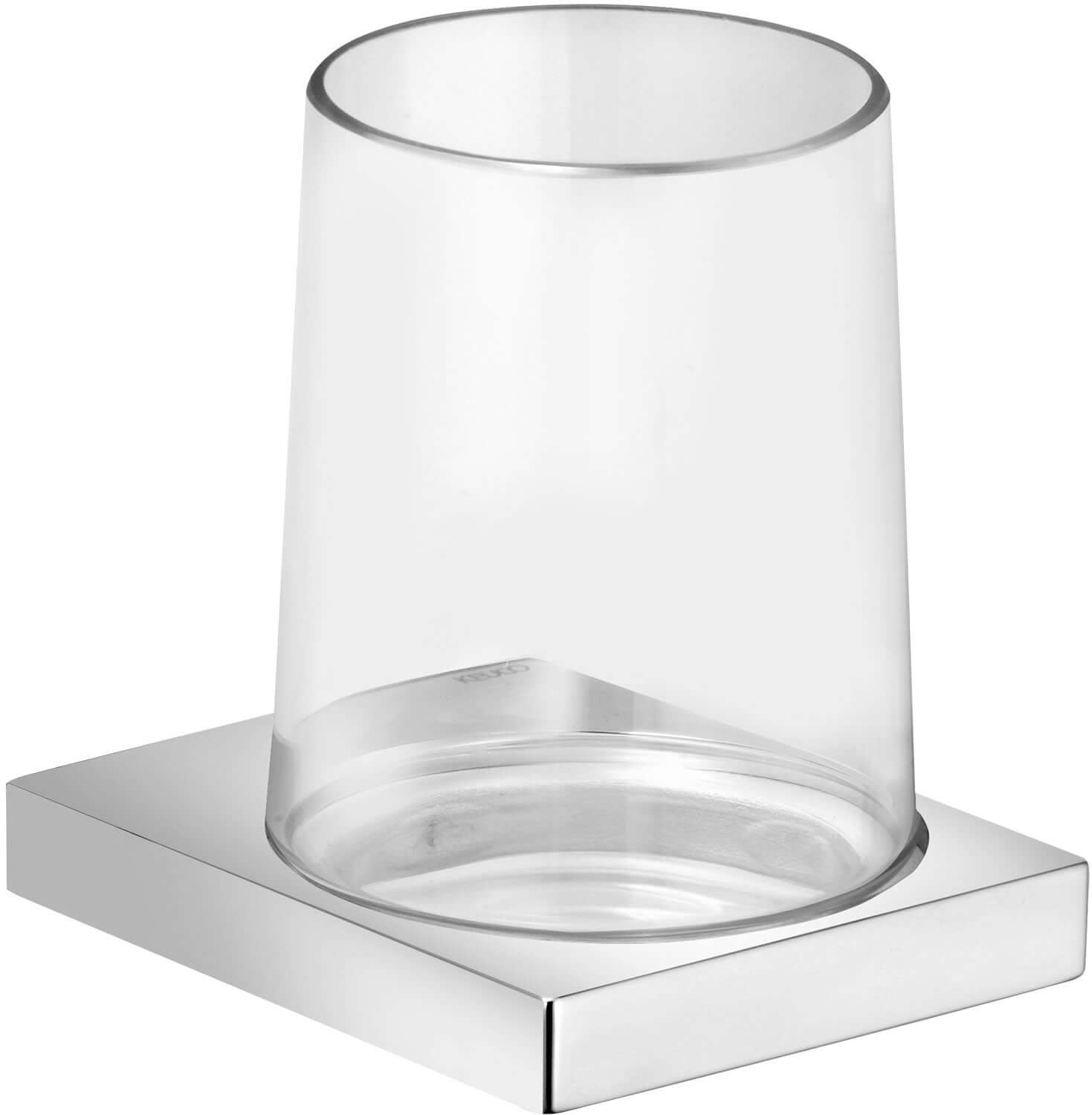 Keuco Edition 11 Tumbler Holder and Crystal Tumbler for Wall-Mounting, 5 Finishes