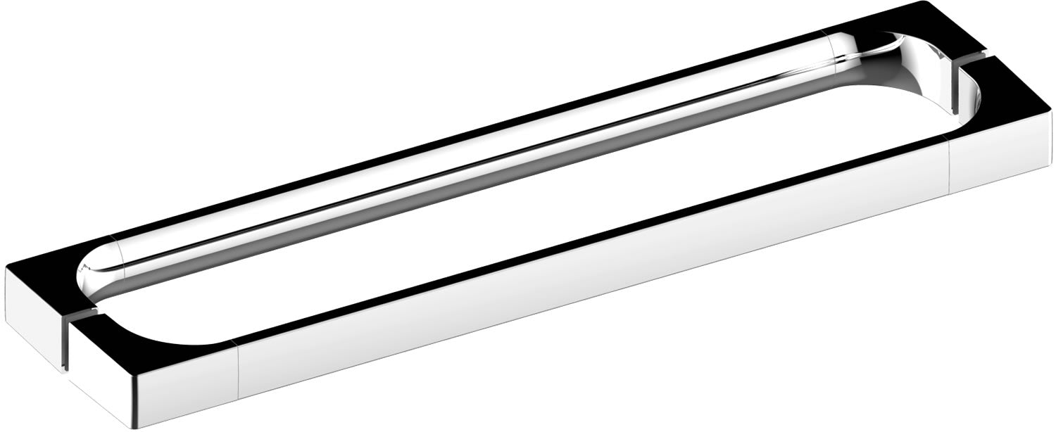 Edition 11 Shower Door Handle - 20-1/2", with Backing Plates, Polished Chrome - Keuco