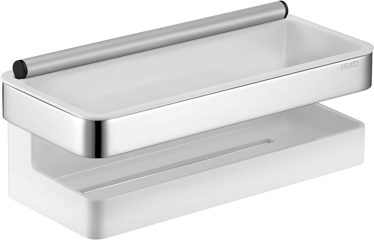 Keuco Collection Moll Shower Basket with Squeegee and Detachable Synthetic Insert