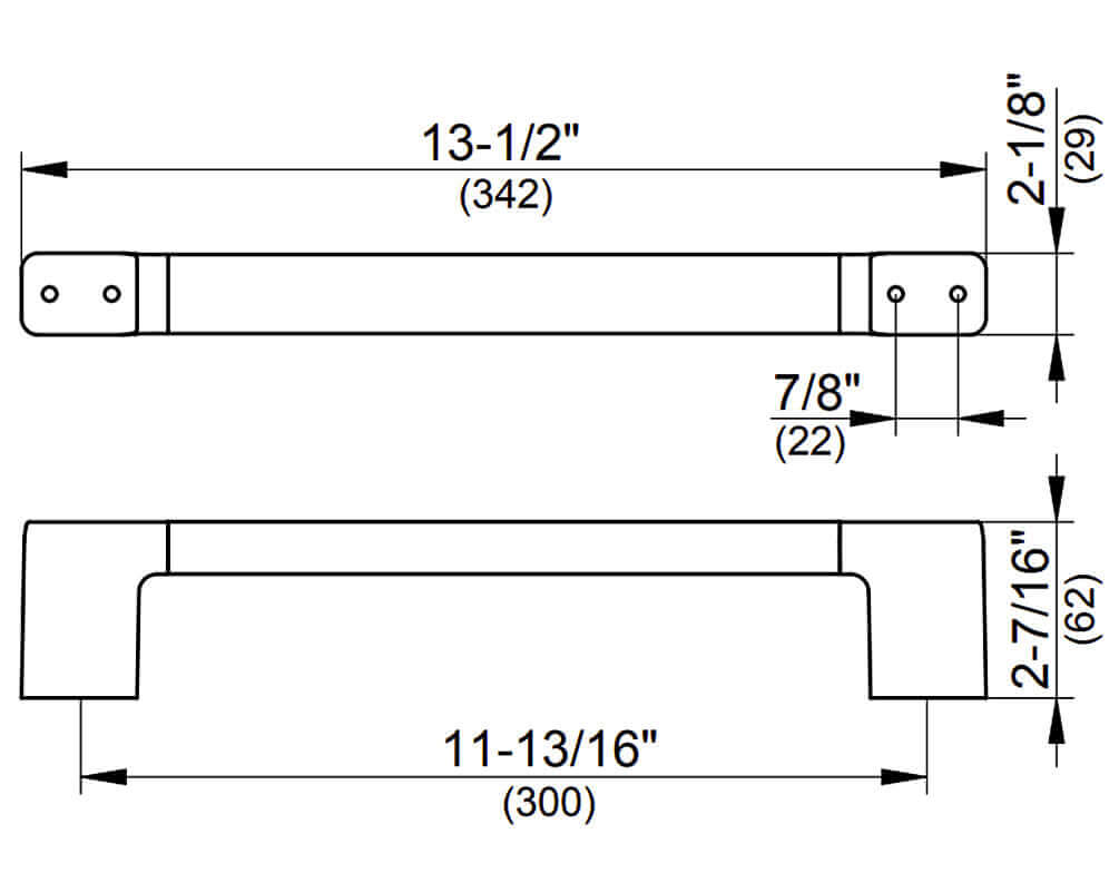 Keuco Collection Moll 13" Support Bar, Polished Chrome