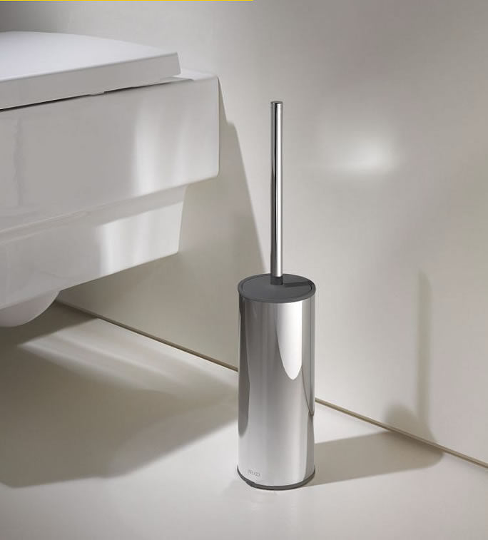 Collection Moll Free-Standing Polished-Chrome-Plated Toilet Brush Set - Keuco - Perfect Makeup Mirrors