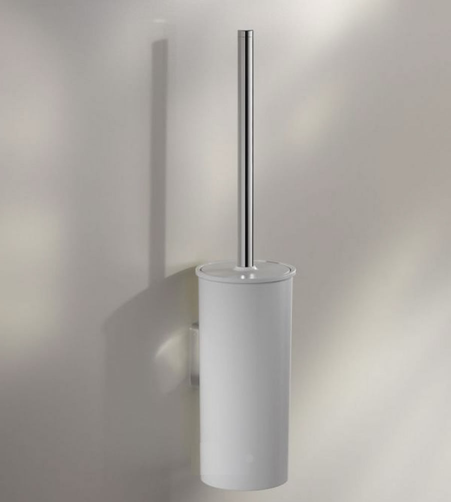 Collection Moll Wall Mounted Toilet Brush Set, 4 Finish Combinations - Keuco - Perfect Makeup Mirrors