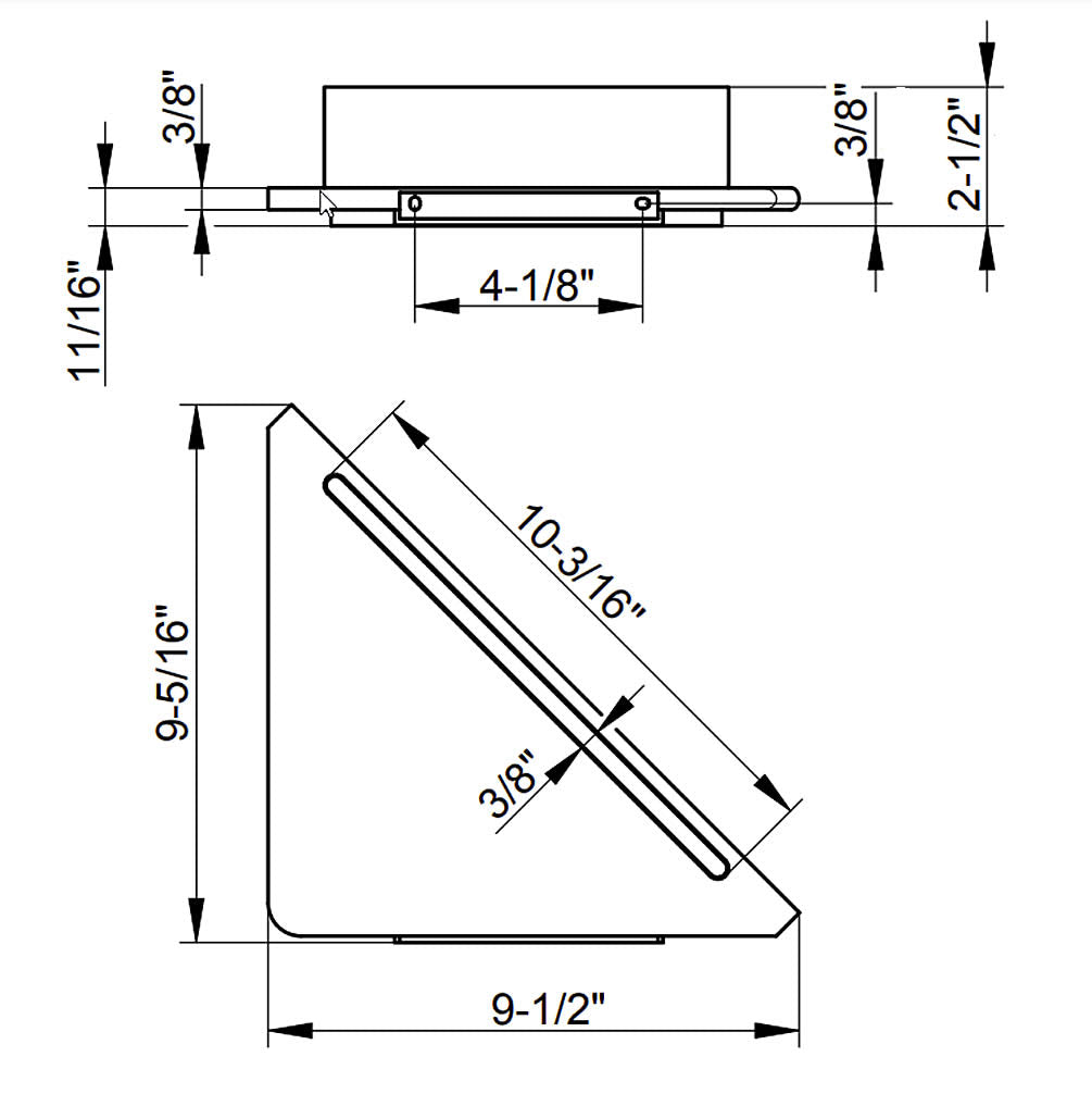 Keuco Edition 400 Shower Shelves - Rectangular, or Corner Shower Shelf, some with Hidden Squeegee
