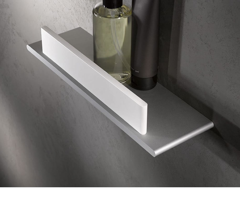 Edition 400 Shower Shelves - Rectangular, or Corner Shower Shelf, some with Hidden Squeegee - Keuco