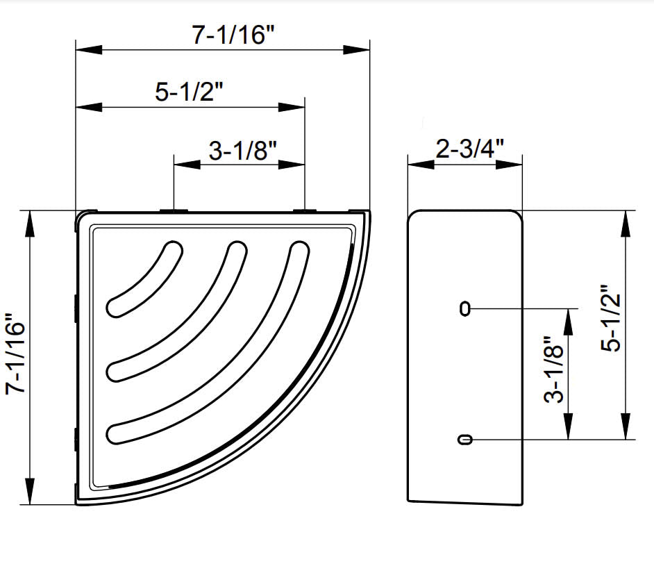 Keuco Elegance Shower Basket Shelves - Straight and Corner