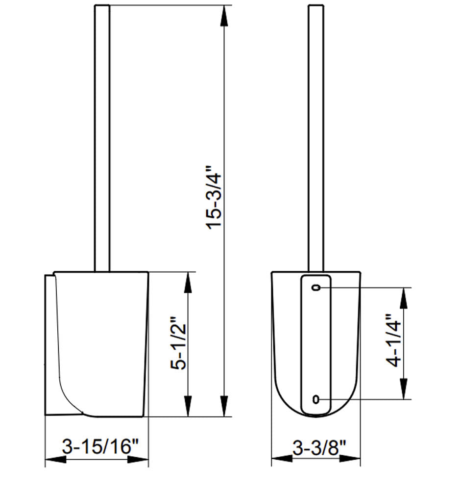 Keuco Elegance Toilet Brush Sets - with Crystal or Synthetic Receptacles