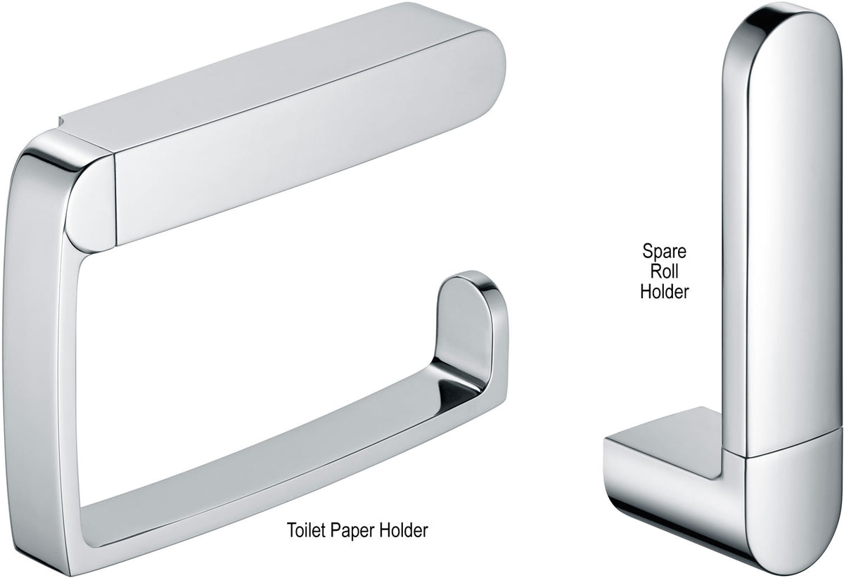 Elegance Toilet Paper Holder and Spare Roll Holder - Keuco - Perfect Makeup Mirrors