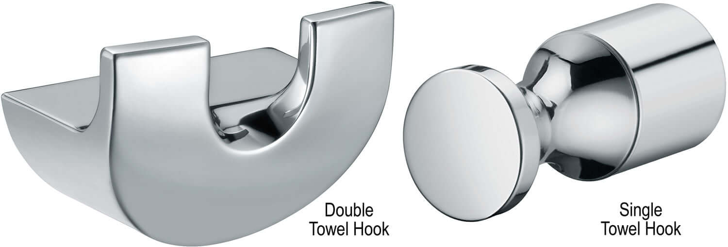 Keuco Elegance Towel Hooks, Single and Double