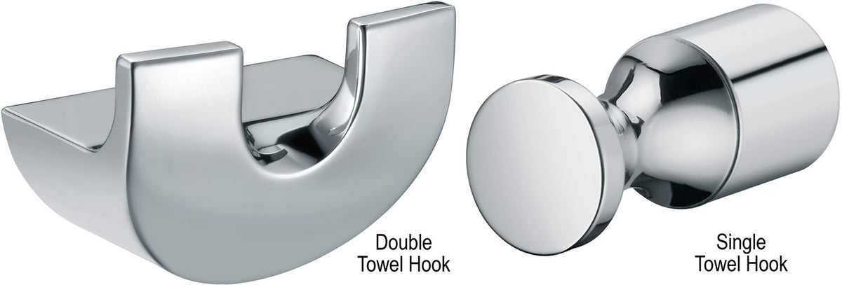 Elegance Towel Hooks, Single and Double - Keuco - Perfect Makeup Mirrors