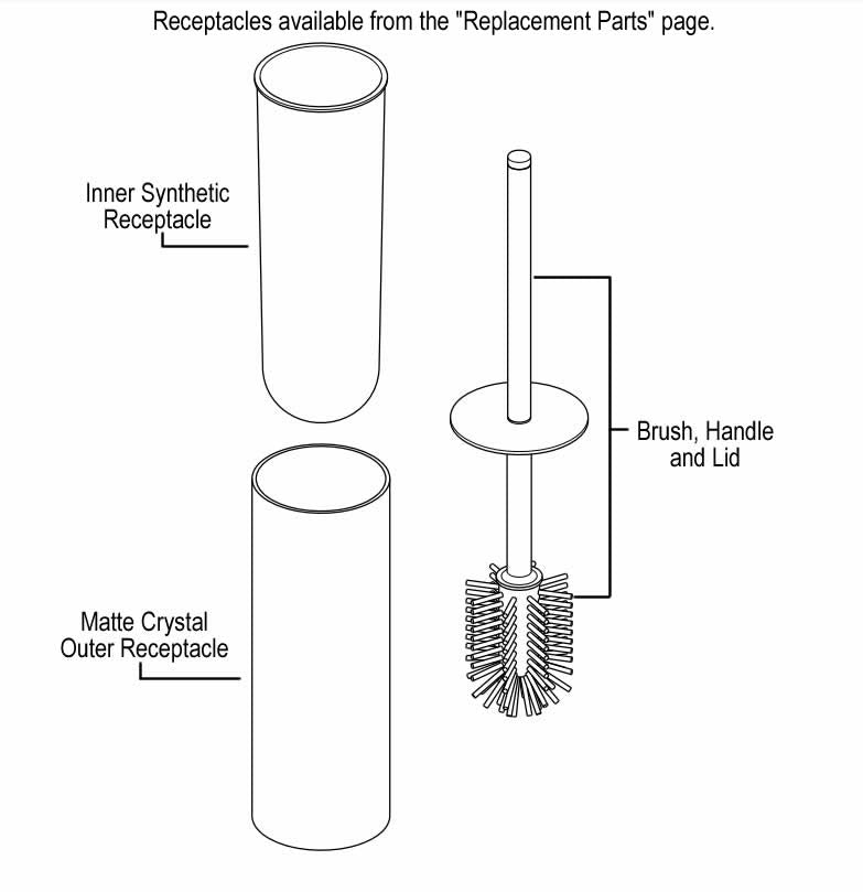 Edition 400 Replacement Toilet Brushes - Keuco