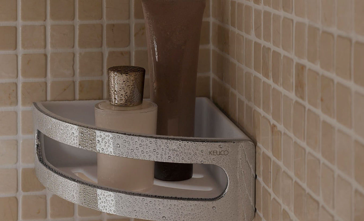 Elegance Shower Basket Shelves - Straight and Corner - Keuco - Perfect Makeup Mirrors