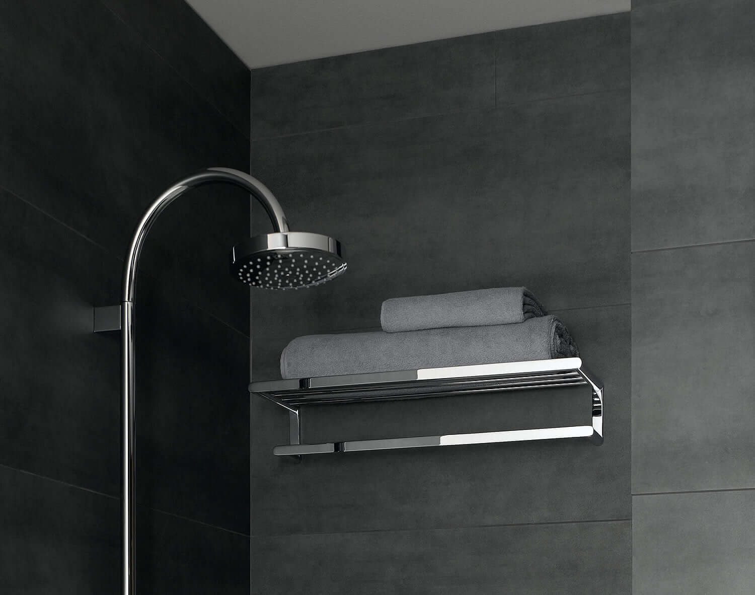 Keuco Elegance Towel Rack Holds an Extra Towel Supply