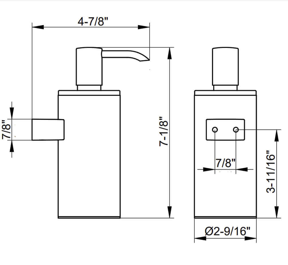 Keuco Plan Wall-Mount Soap/Lotion Dispenser Chrome or Stainless Steel