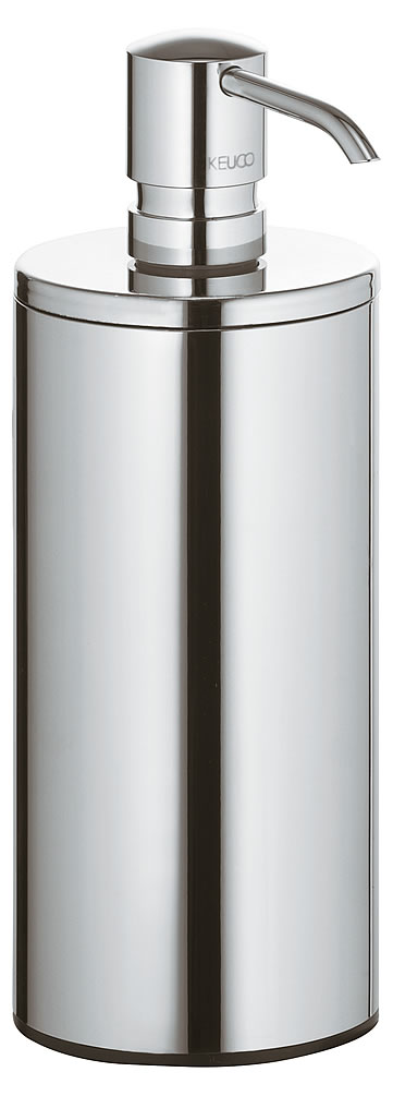 Plan Soap/Lotion Counter Dispenser, Chrome or Stainless - Keuco - Perfect Makeup Mirrors