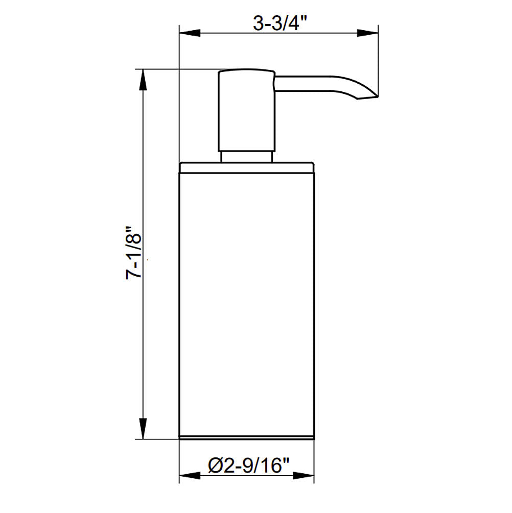Plan Soap/Lotion Counter Dispenser, Chrome or Stainless - Keuco - Perfect Makeup Mirrors