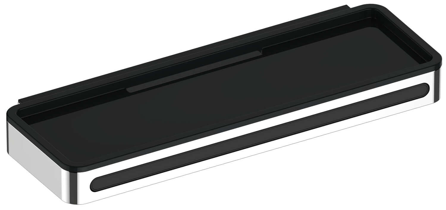 Keuco Plan Shower Basket with Hidden Squeegee in 6 Finish Combinations