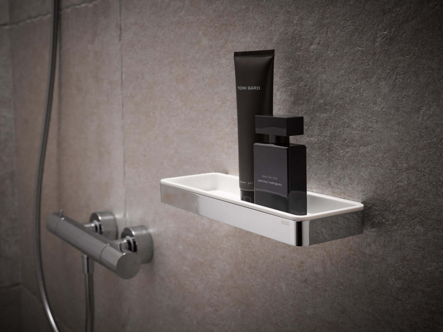 Keuco Plan Shower Basket in 6 Finish Combinations