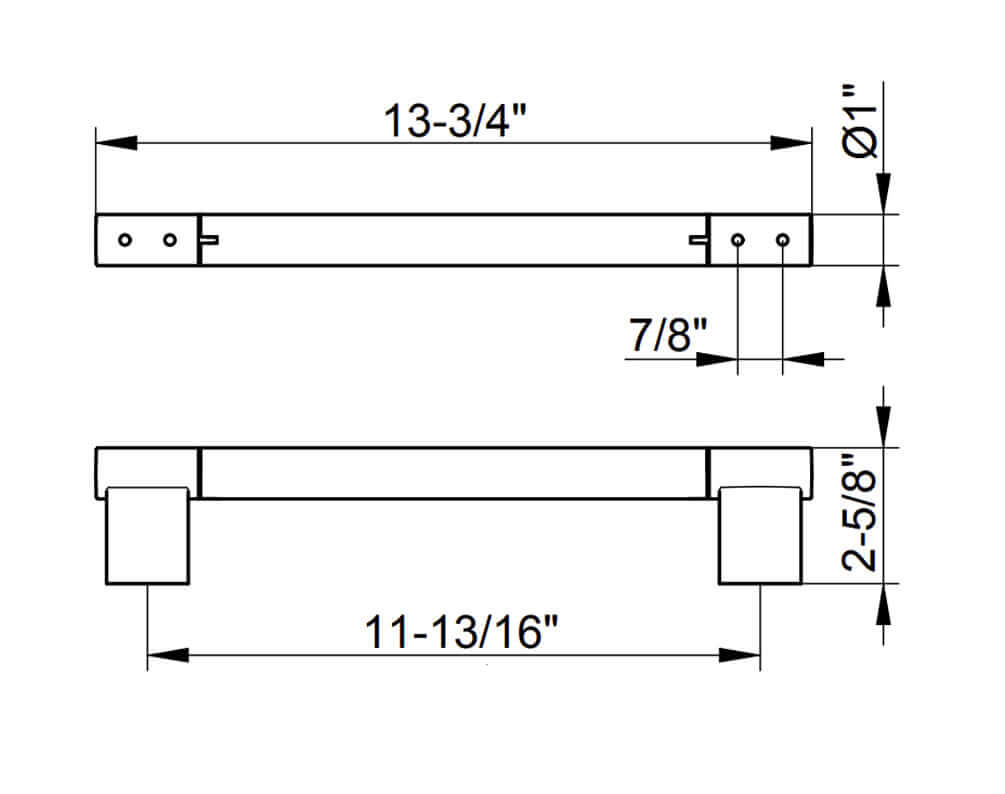 Keuco Black Collection 14" Grab Bar