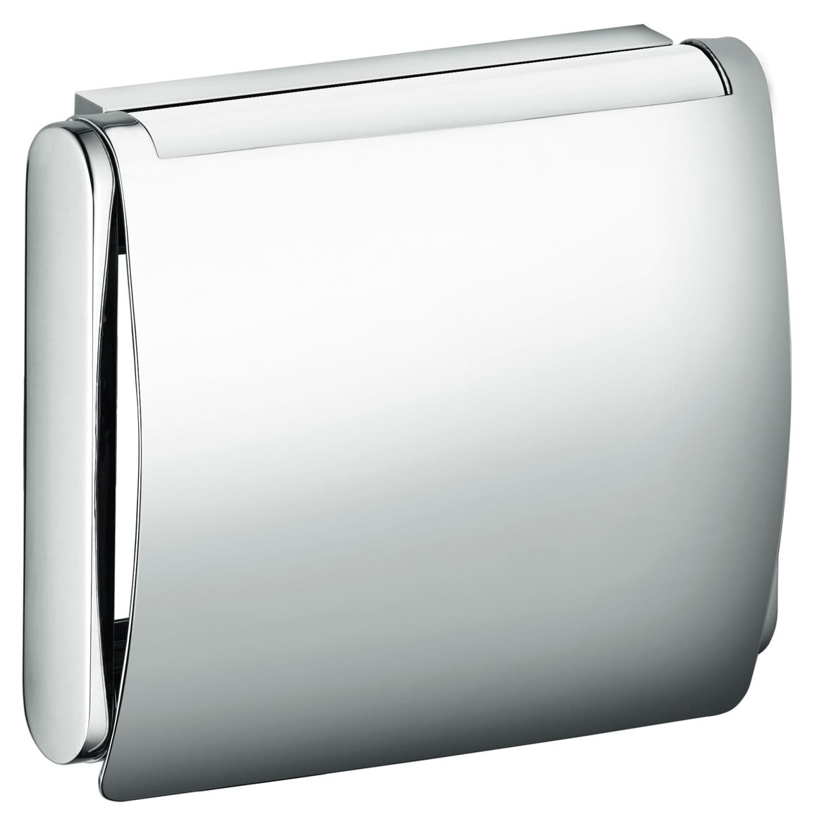 Plan Toilet Paper Holder with Lid , 3 Finishes - Keuco - Perfect Makeup Mirrors