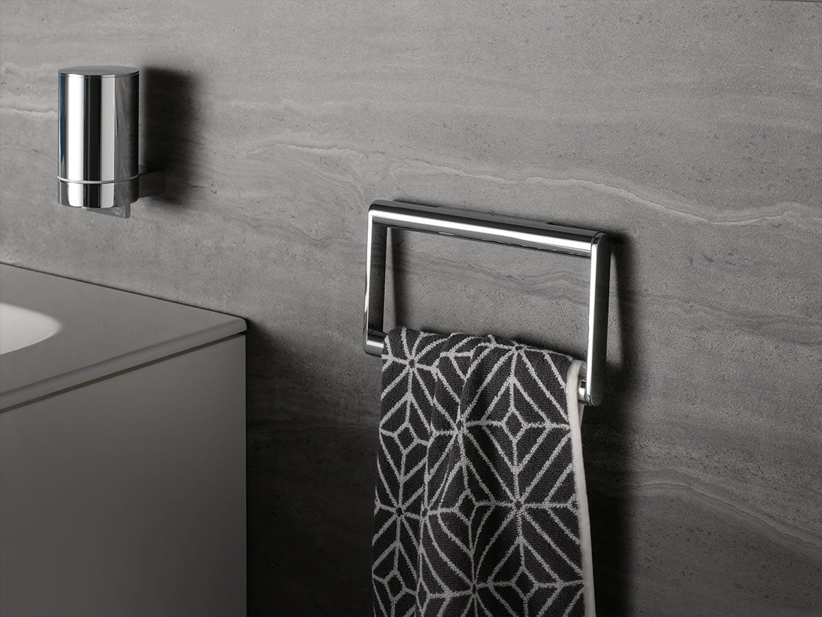 Plan Towel Ring - Stainless Steel or Polished Chrome - Keuco - Perfect Makeup Mirrors
