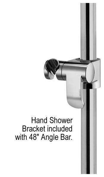 Plan Care ADA Angle Bar 90° - Polished Chrome - 24" or 48" - Keuco - Perfect Makeup Mirrors
