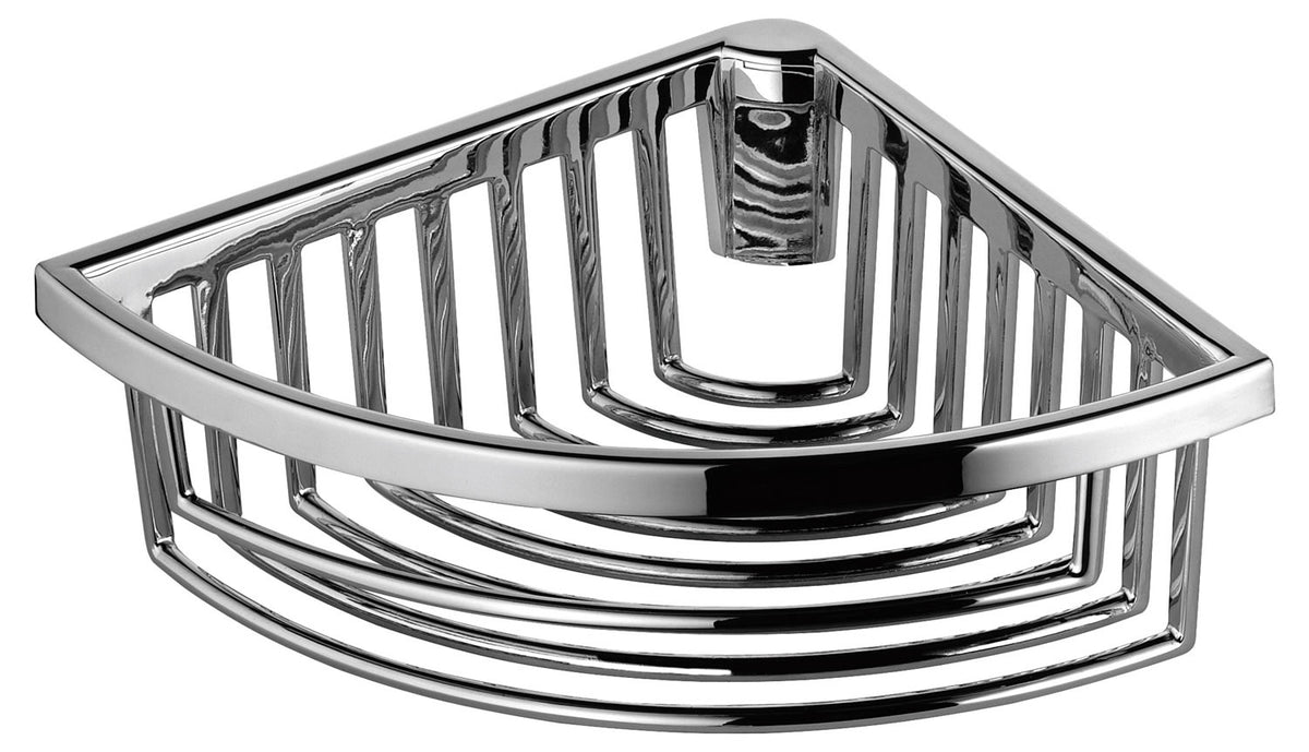 Corner Shower Baskets, 3 Sizes, Polished Chrome - Keuco - Perfect Makeup Mirrors