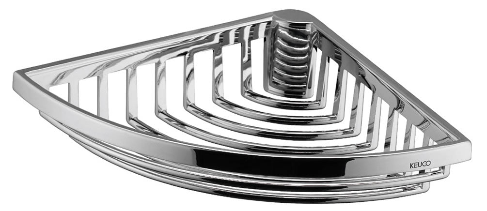 Corner Shower Baskets, 3 Sizes, Polished Chrome - Keuco - Perfect Makeup Mirrors