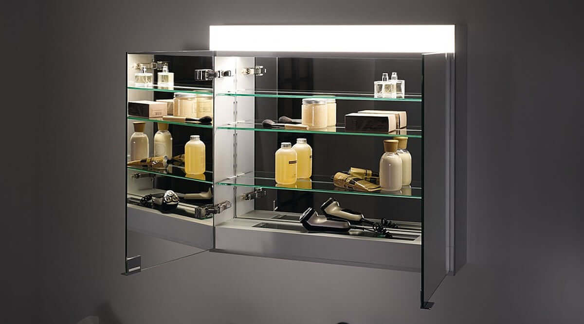 Keuco Edition 400 LED Mirrored Recessed Bathroom Cabinet - 4 Sizes