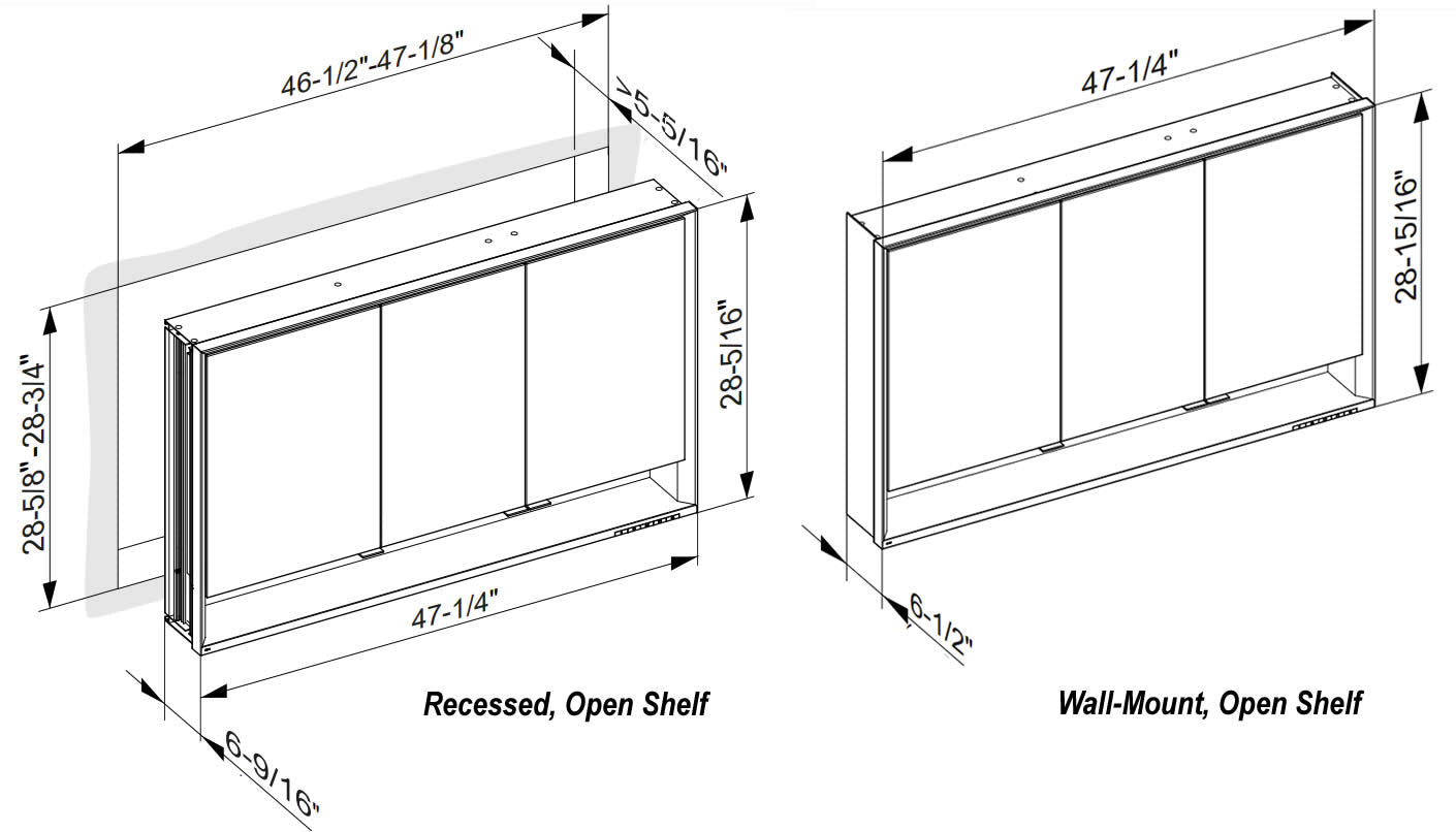 Keuco Royal Lumos 3-Door Smart LED Mirrored Bathroom Cabinet
