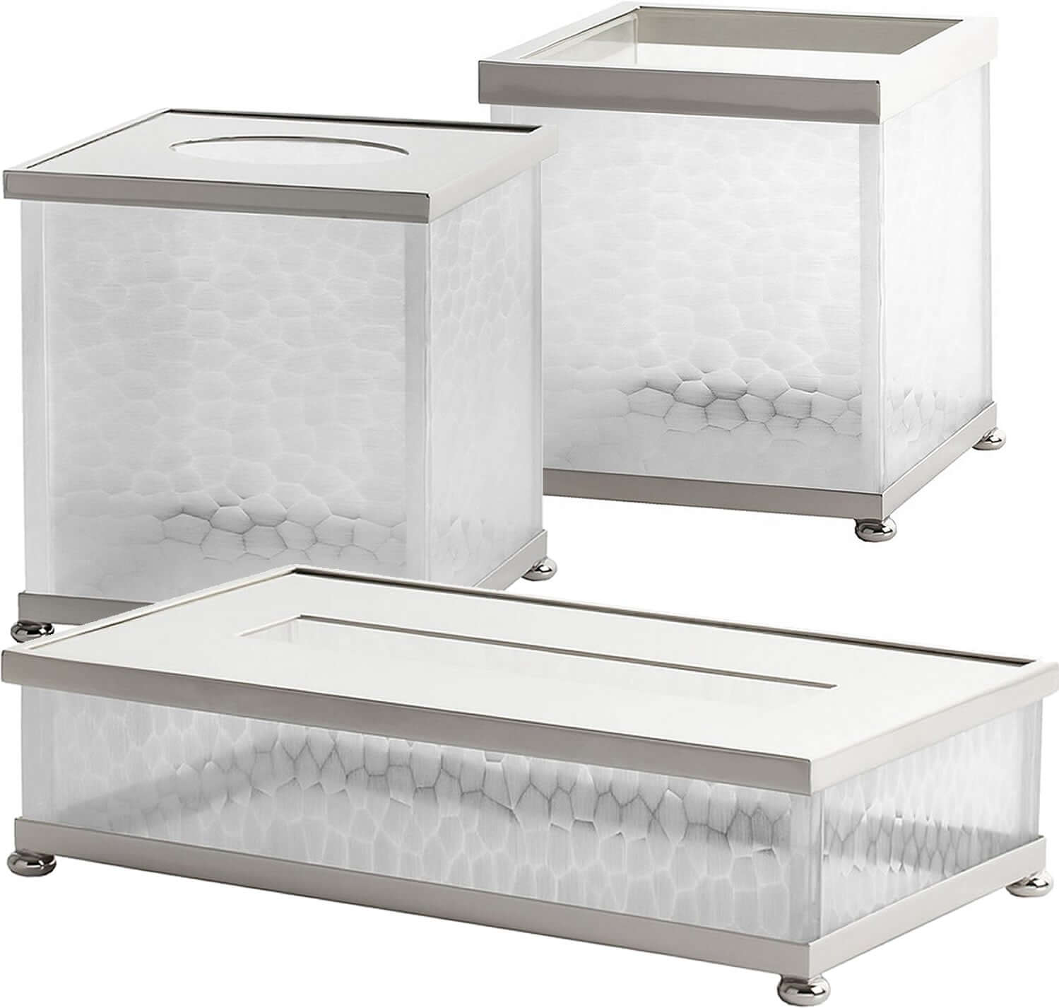 Cristal & Bronze Honeycomb Design Tissue Box – 27 Options