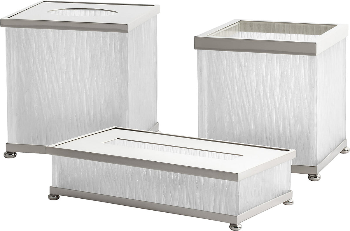 Cristal & Bronze Bambou Design Tissue Box – 27 Finishes - Perfect Makeup Mirrors