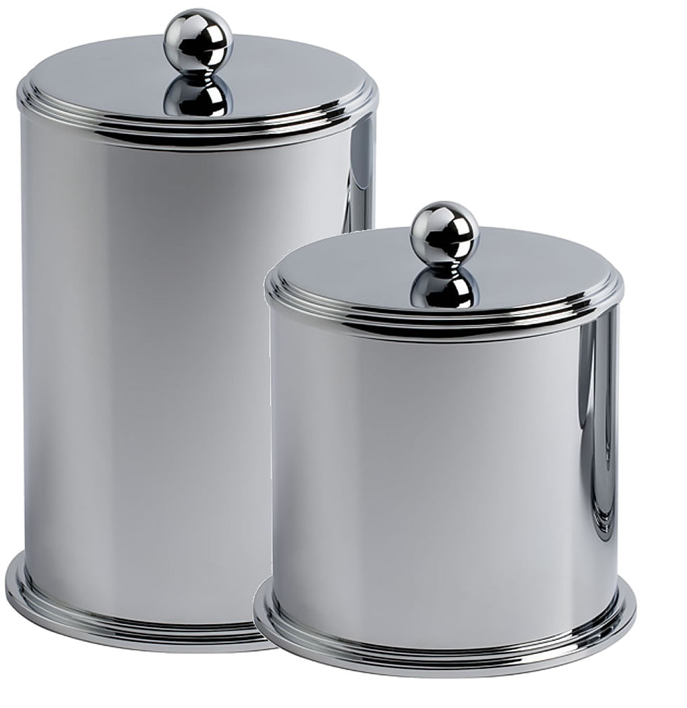 Transatlantique Q-Tip Jar – 27 Metals - Cristal & Bronze - Perfect Makeup Mirrors