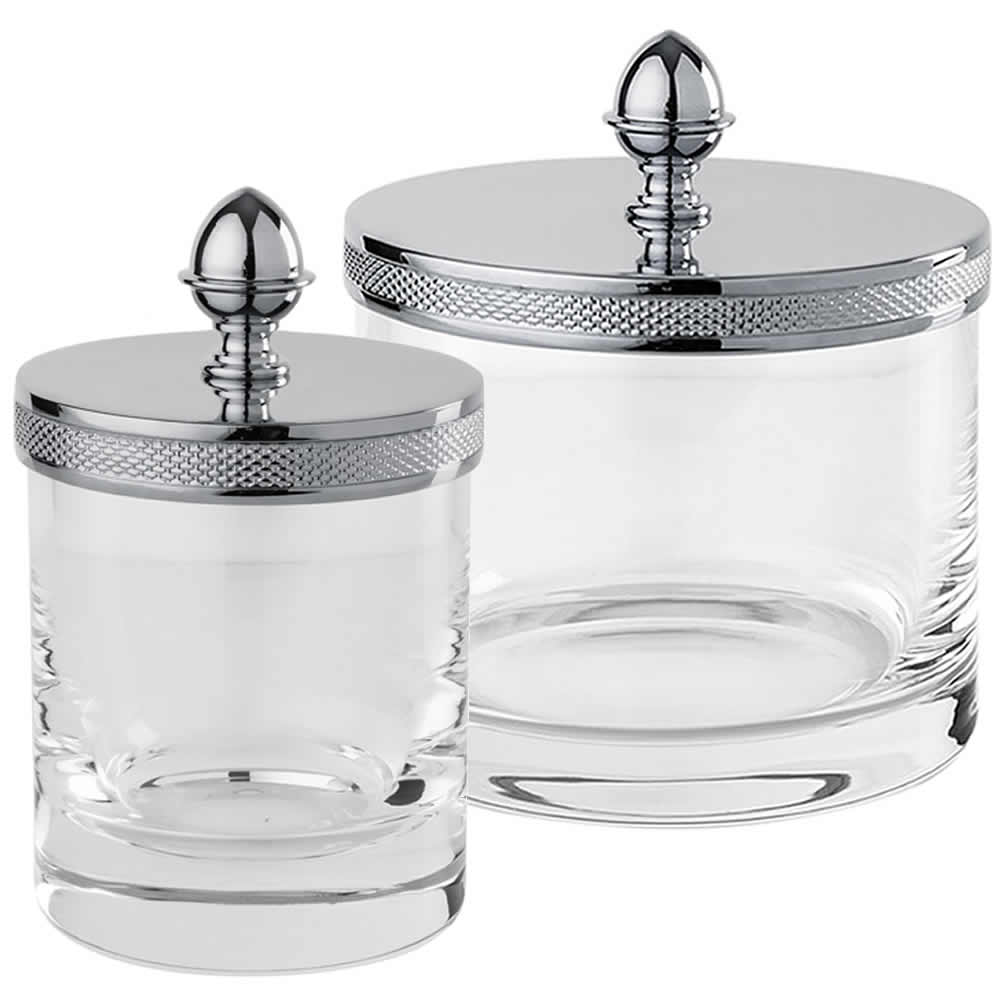 Cristallin Cesele Q-Tip Jar – 27 Finishes - Perfect Makeup Mirrors