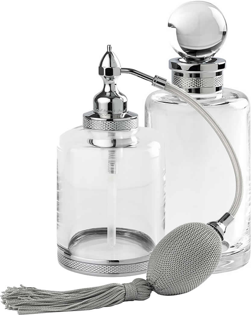Cristallin "cesele" Perfume Bottle in 27 Finishes and Room Spray in 7 Finishes - Cristal & Bronze - Perfect Makeup Mirrors