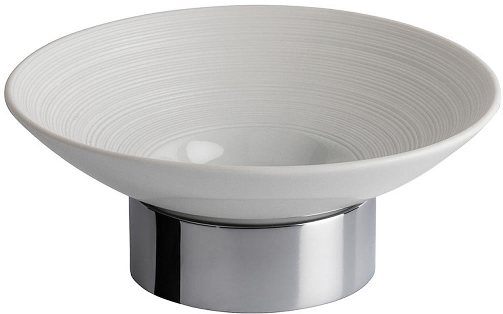 Serdaneli Hemisphere Round Limoges Porcelain Soap Dish - Perfect Makeup Mirrors