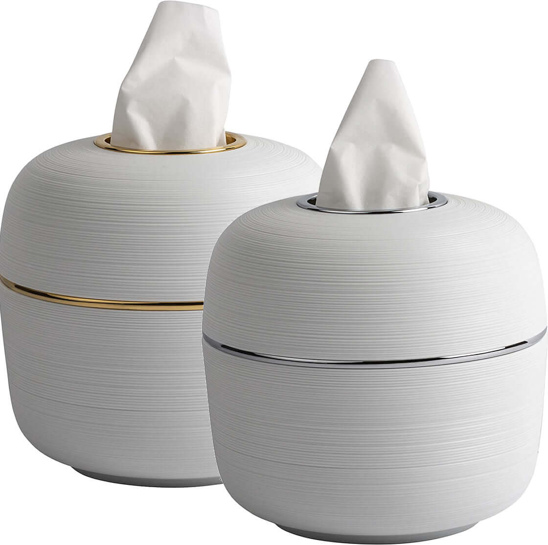 Serdaneli Hemisphere Limoges Porcelain Round Tissue Box