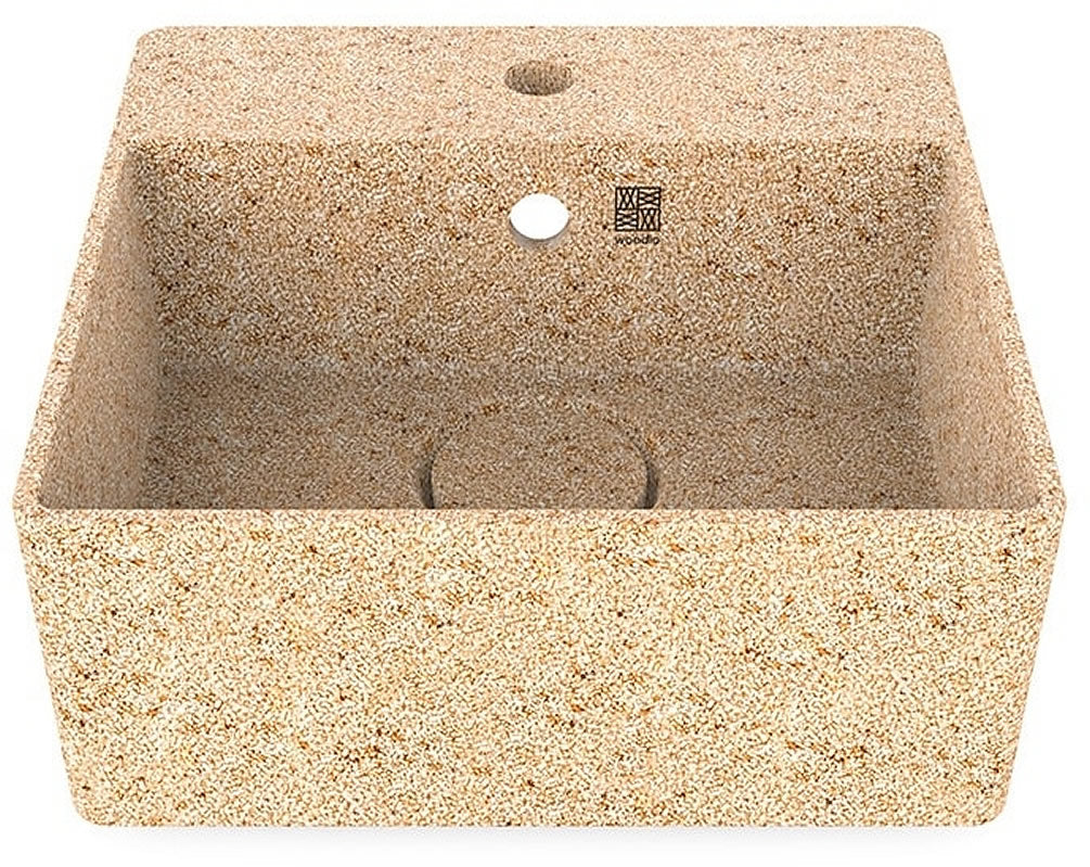 Woodio Cube40 Wall-Mounted Wood Sink - 10 Colors