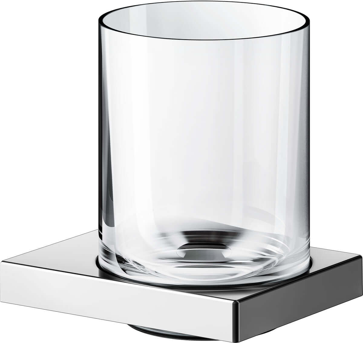 Keuco Edition 90 Square Tumbler Holder, Crystal Tumbler