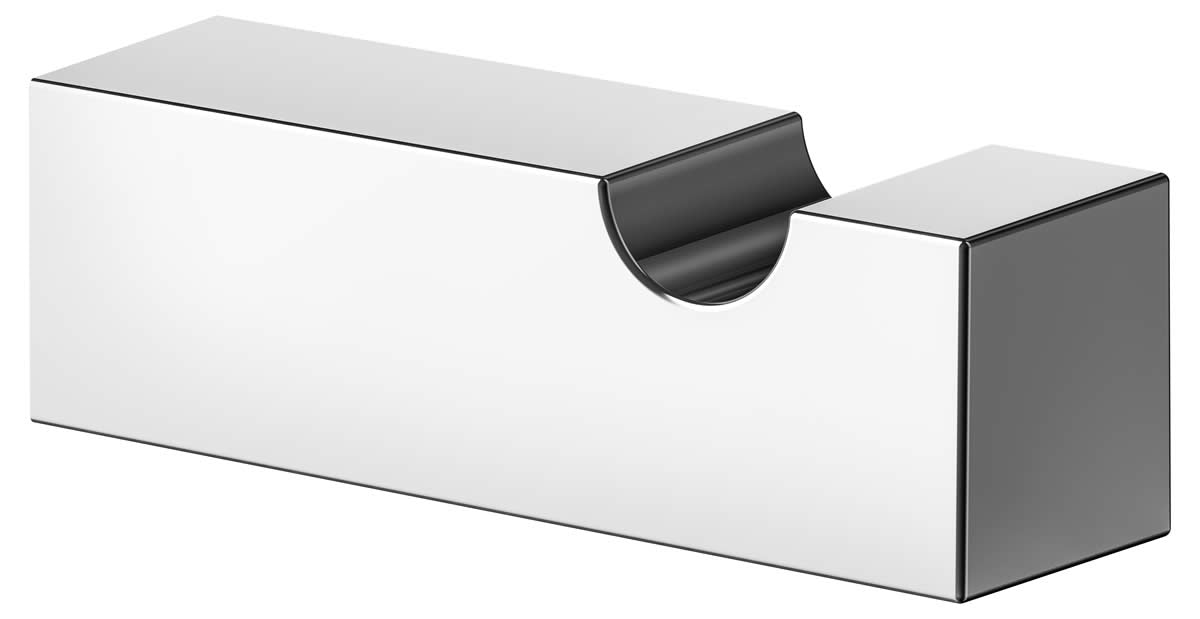 Edition 90 Square Towel Hooks, Polished Chrome - Keuco - Perfect Makeup Mirrors
