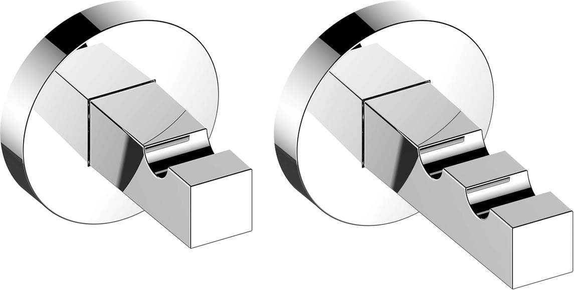 Edition 90 Towel Hooks, Polished Chrome - Keuco - Perfect Makeup Mirrors