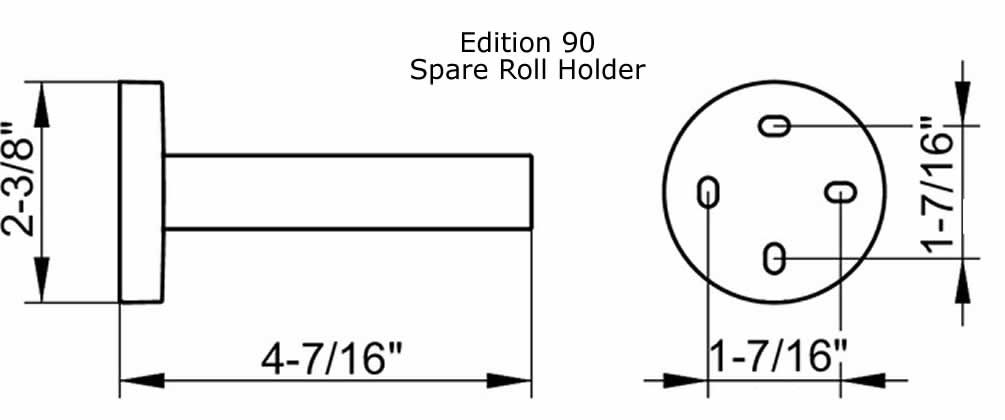 Keuco Edition 90 Toilet Paper Holder and Spare Roll Holder