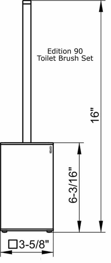Keuco Edition 90 & Edition 90 Square Toilet Brush Set